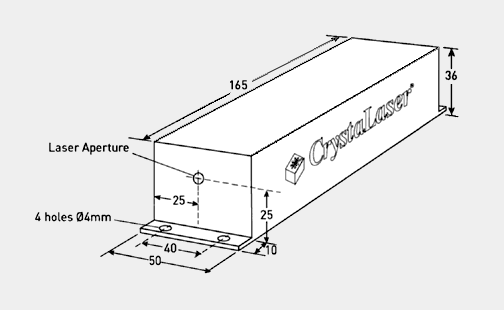 Type 2 Q-switched Laser Head Physical Dimensions